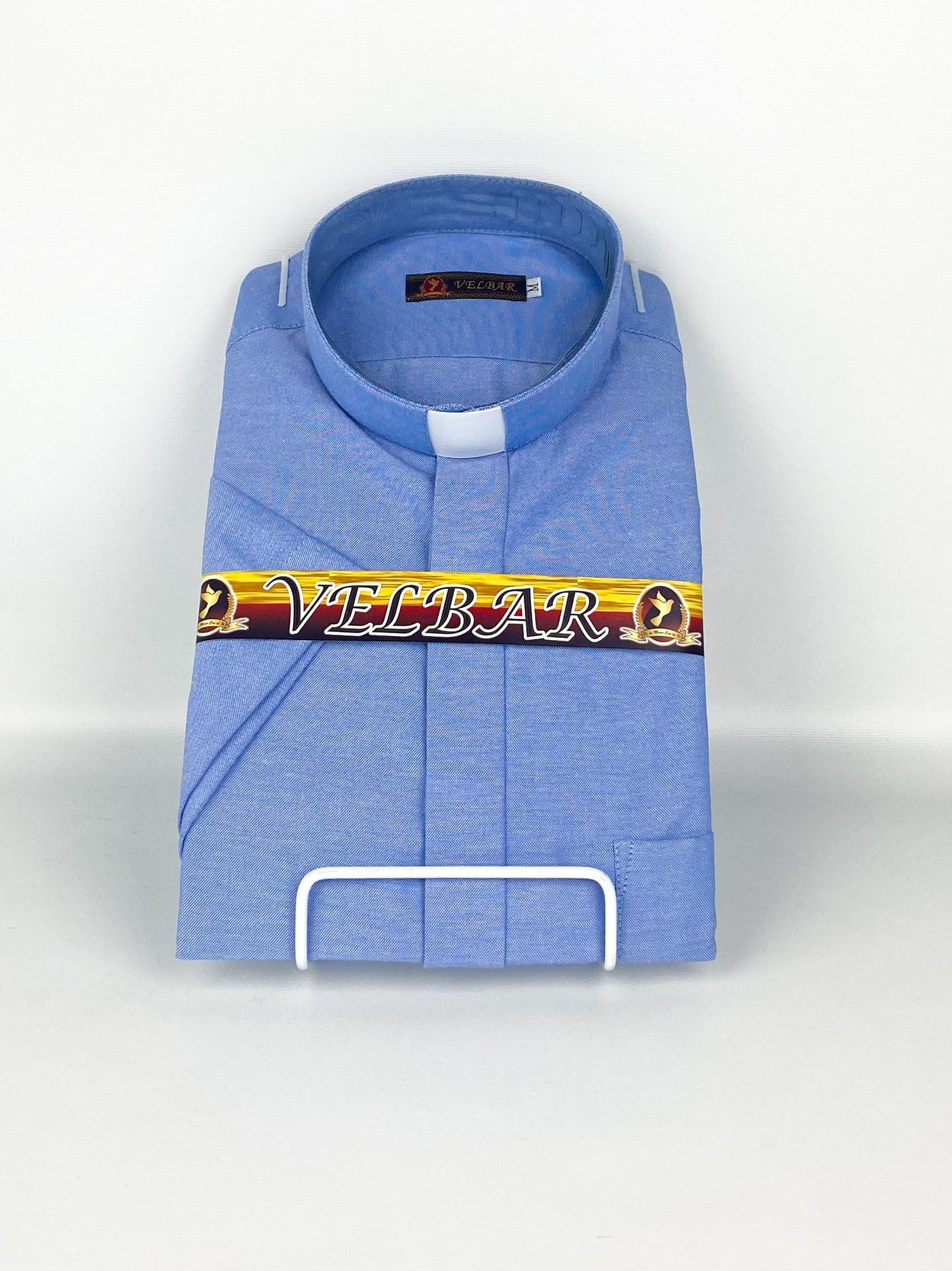 Camisa Clerical azul rey