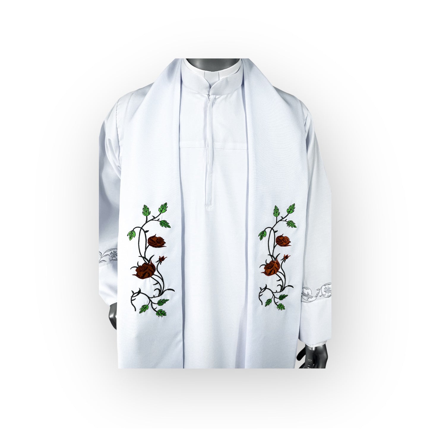 Casulla en lino especial, virgen de Guadalupe